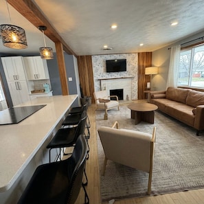 Smart TV, fireplace - Guest Favorite- Denver Getaway Gem with Grill, Corn Hole, Basketball Court (Denver)