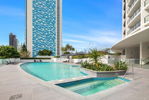 Indoor pool, outdoor pool