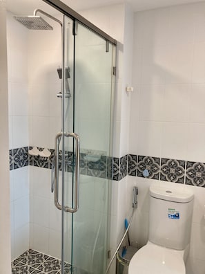 Condo, Private Bathroom | Bathroom | Shower, towels, soap, shampoo - The Orient Resort & Spa by PSR (Pattaya)
