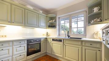 Fridge, oven, stovetop, dishwasher