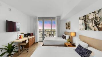 Desk, iron/ironing board, travel crib, WiFi