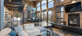 Vue panoramique, spa, moderne.