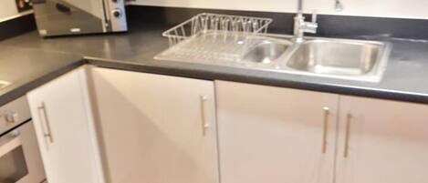 Apartment | Private kitchen | Fridge, microwave, oven, stovetop