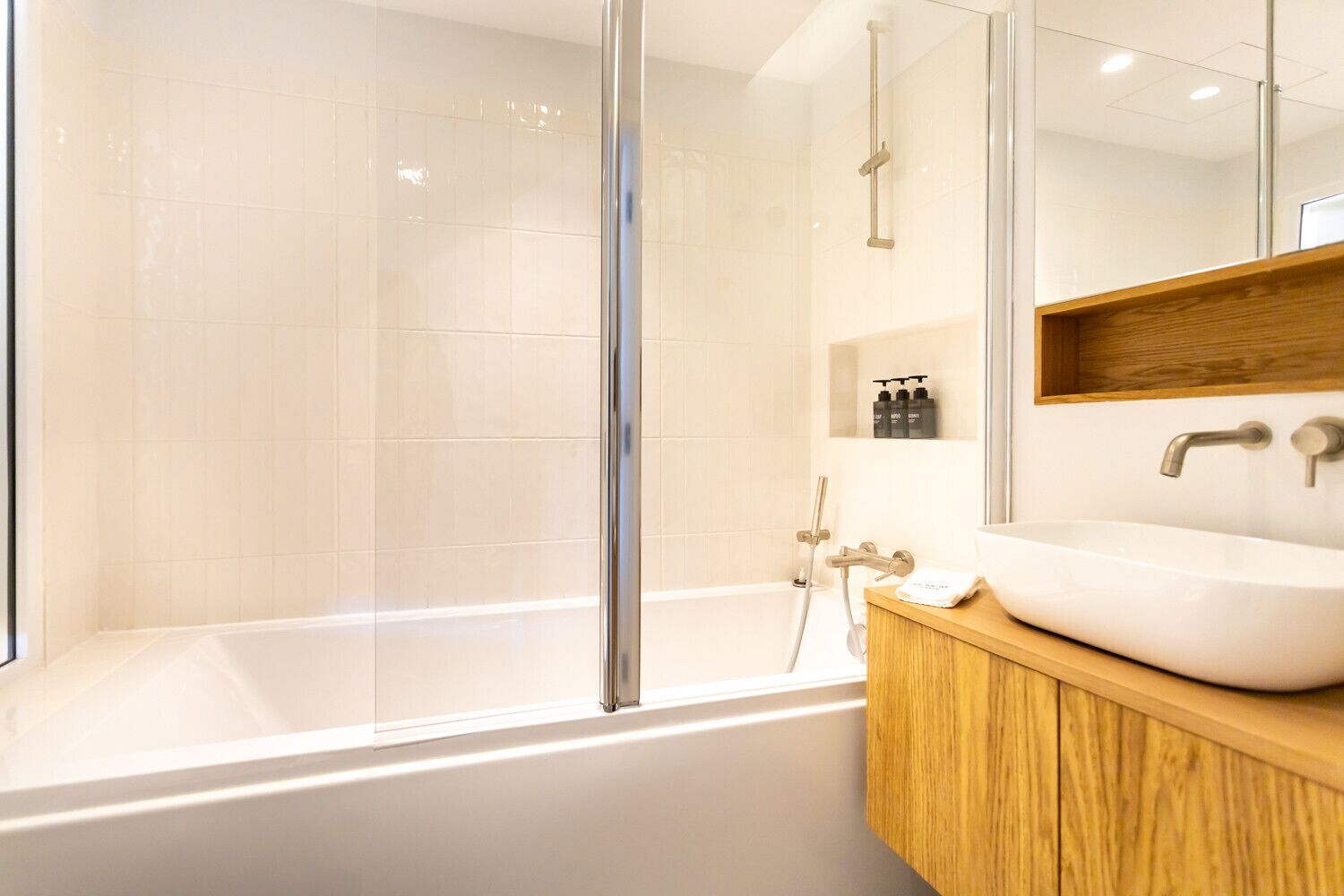 Shower, hair dryer