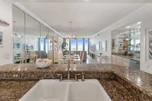 Fridge, microwave, oven, stovetop - Blue Sky-Gulf front resort w/pool, gorgeous views! (Navarre)