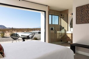 2 bedrooms, desk, iron/ironing board, travel crib