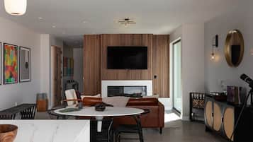 TV, fireplace, stereo, offices