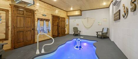 Indoor pool, a heated pool