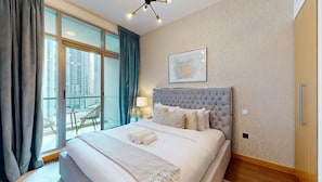 1 bedroom, iron/ironing board, WiFi, bed sheets - Iris Blue - Neat One Bedroom (Dubai Marina)