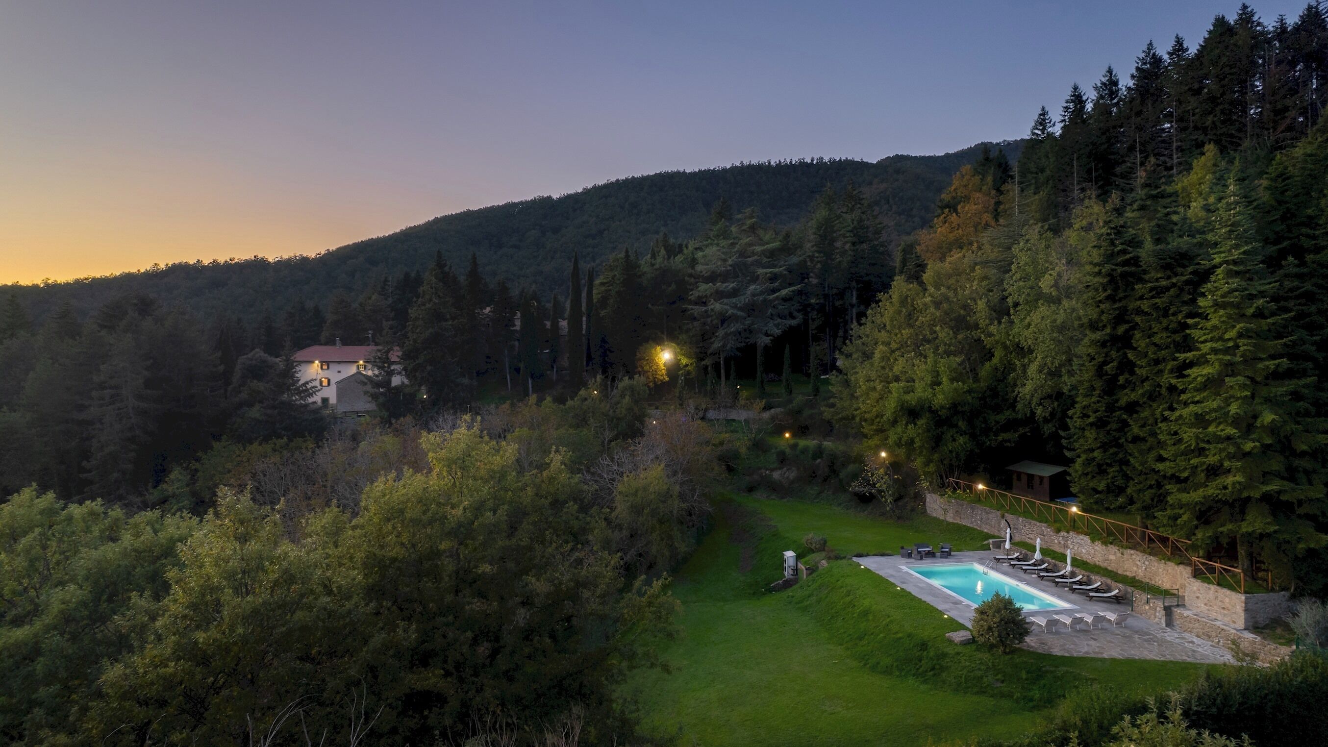 A heated pool