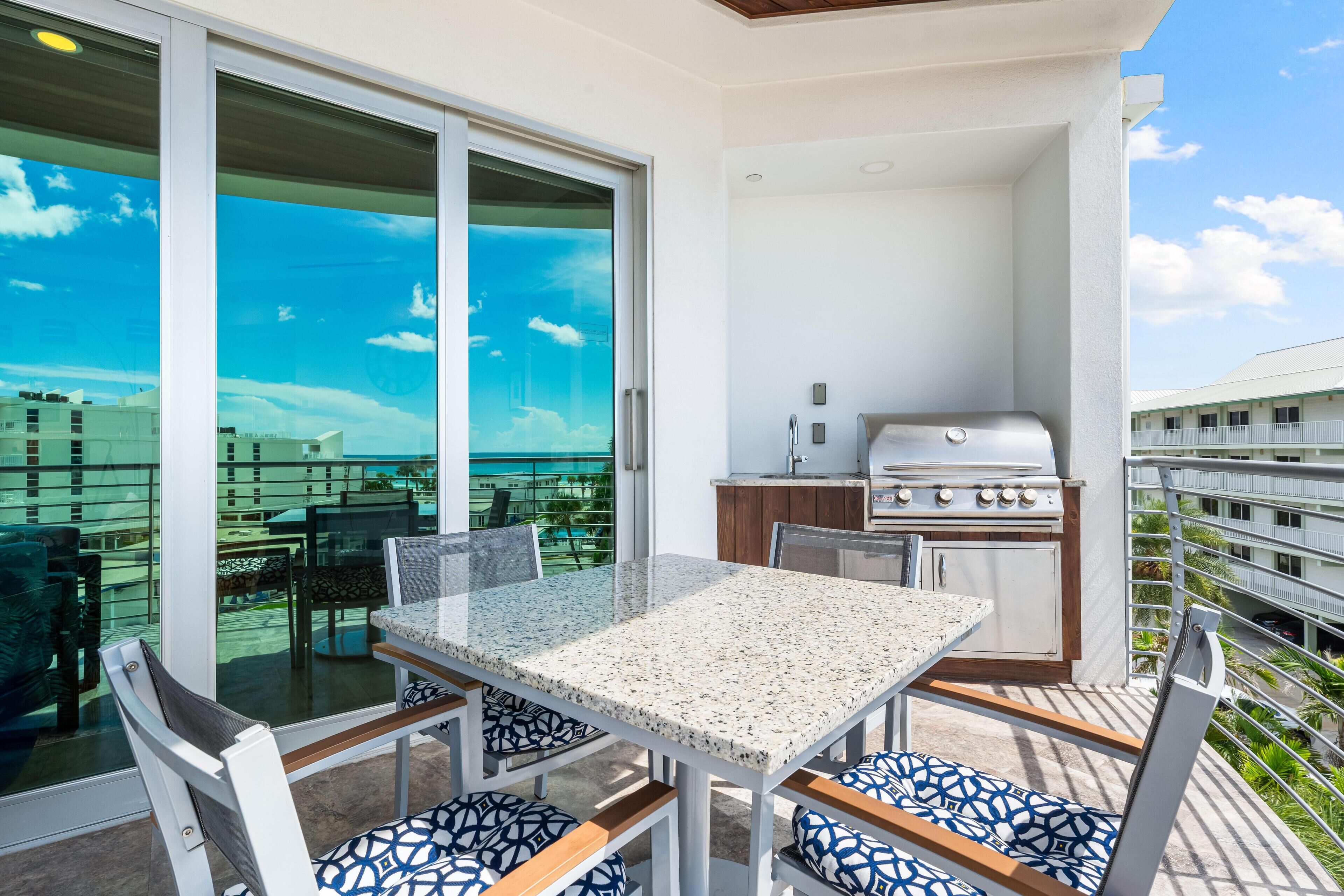 Lägenhet - flera sängar - havsutsikt (301) | Restaurang utomhus