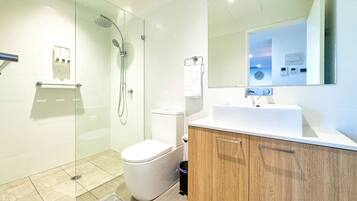 Shower, hair dryer