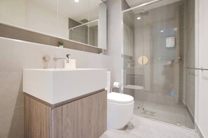 Shower, hair dryer