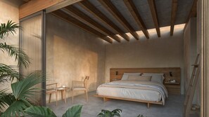 Penthouse Deluxe | 1 habitación, camas con efecto memoria y escritorio 