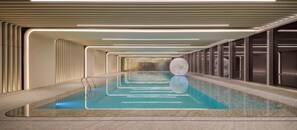 Indoor pool, open 6:30 AM to 10:30 PM, lifeguards on site