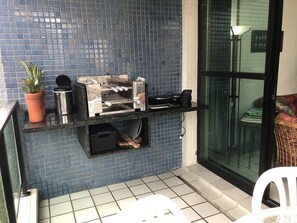 Terrace/patio - Riviera: M4 Giardino 44A, frente Praia, 4Dorms, 3Banh, 2Gar, Varanda Gourmet com Churrasqueira (Bertioga)