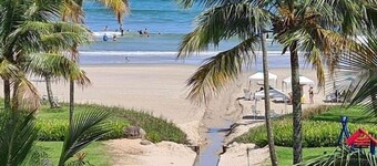 Riviera: M4 Giardino 44A, frente Praia, 4Dorms, 3Banh, 2Gar, Varanda Gourmet com Churrasqueira