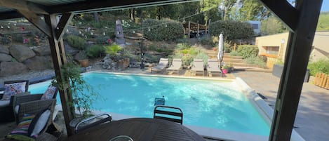 Outdoor pool, a heated pool