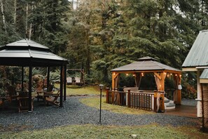 Property grounds - Cabin w/Covered Hot Tub, Firepit, EV, generator, 5 miles to Mt Rainier entrance (Ashford)