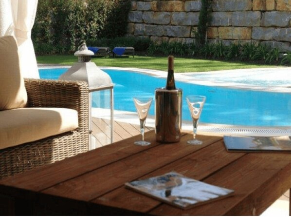 Una piscina riscaldata
