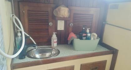 sailboat on the bay ,close to South Beach and Winwood.