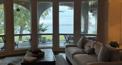 Mediterian Waterfront Estate On Acerage New Ronavation In Gated Community