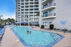 Pool - Carolina Winds #5 beautiful Ocean view condo, pool (Myrtle Beach)