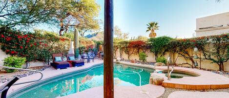 A heated pool