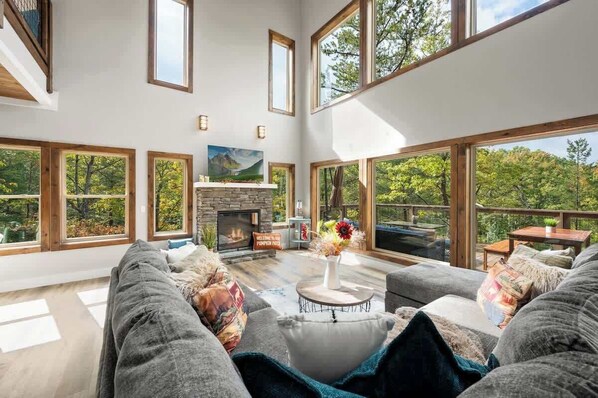 Smart TV, fireplace, video games