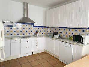 Kühlschrank, Mikrowelle, Herdplatte, Geschirrspüler