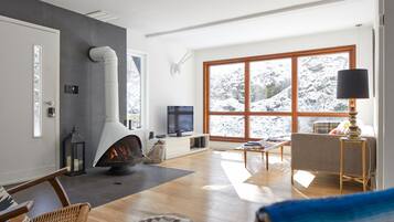 Smart TV, fireplace