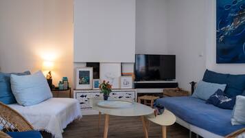 TV, fireplace, DVD player