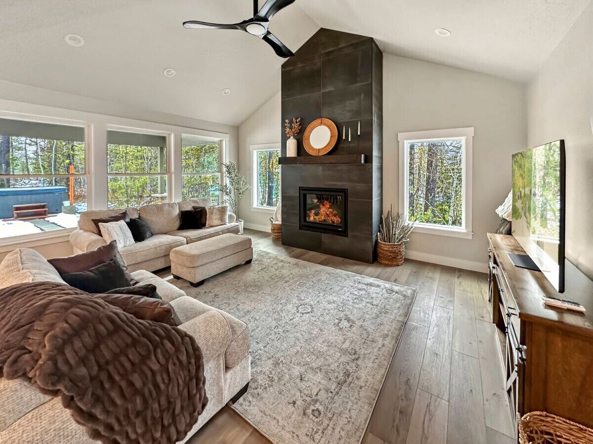 Smart TV, fireplace, video games, table football