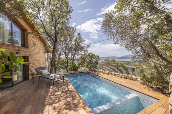 A heated pool