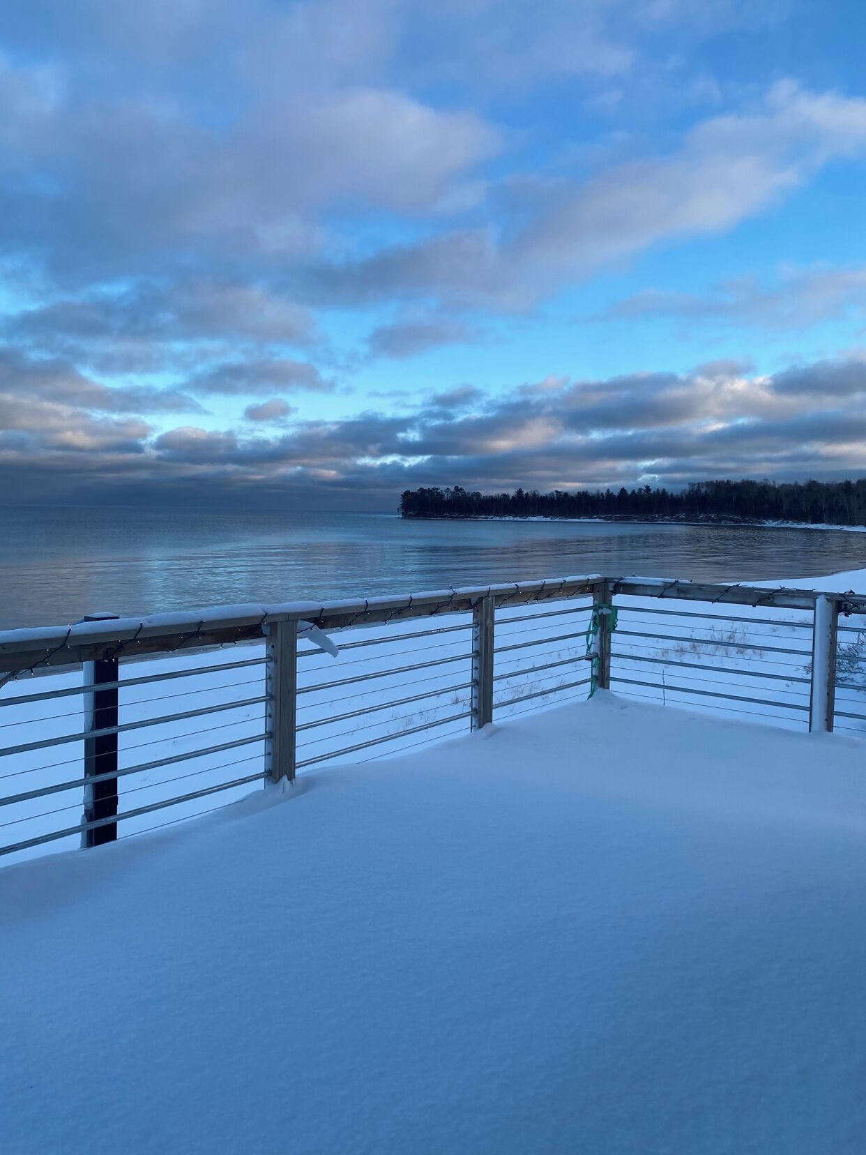 December in Big Traverse - deck overlooking Lake Superior !