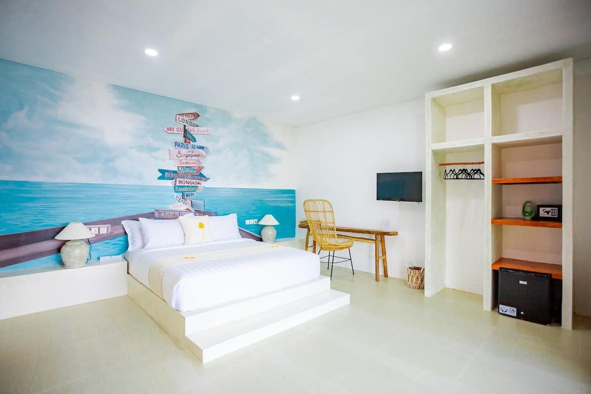 全景平房, 1 張特大雙人床, 海景 | Select Comfort 床墊、書桌、免費無線上網、獨特裝潢
