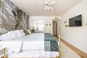 Desk, iron/ironing board, travel crib, WiFi