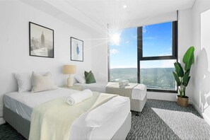 2 bedrooms, iron/ironing board, travel crib, WiFi