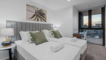 2 bedrooms, iron/ironing board, travel cot, WiFi