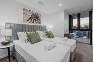 2 bedrooms, iron/ironing board, travel crib, WiFi