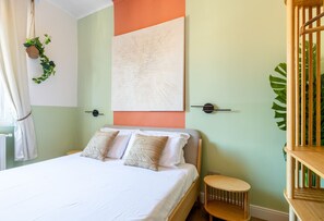 1 غرفة نوم ومكتب وواي فاي وملاءات أسرّة