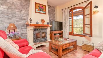 TV, fireplace, table tennis