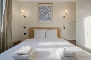 2 slaapkamers, een strijkplank/strijkijzer, reisbedje, wifi