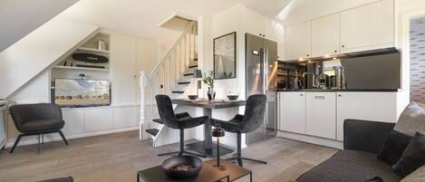 TV, DVD player, stereo