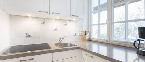 Fridge, oven, stovetop, dishwasher