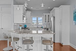 Fridge, microwave, oven, stovetop - Ocean View! Pool, Waterslide, Elevator & Firepit (Oak Island)