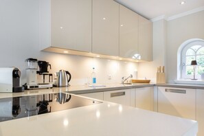 Fridge, oven, stovetop, dishwasher