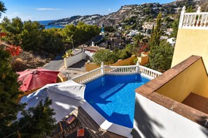 Pool - Villa "Estrella" with Sea Views, in the Countryside with Private Pool and For Families (Almuñécar)