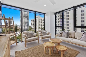 Living area - Ocean Views at Sandbar Burleigh Heads (Gold Coast)