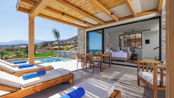 Deluxe Two-Storey Suite, Private Heated* Pool, Sea View | Terrace/patio